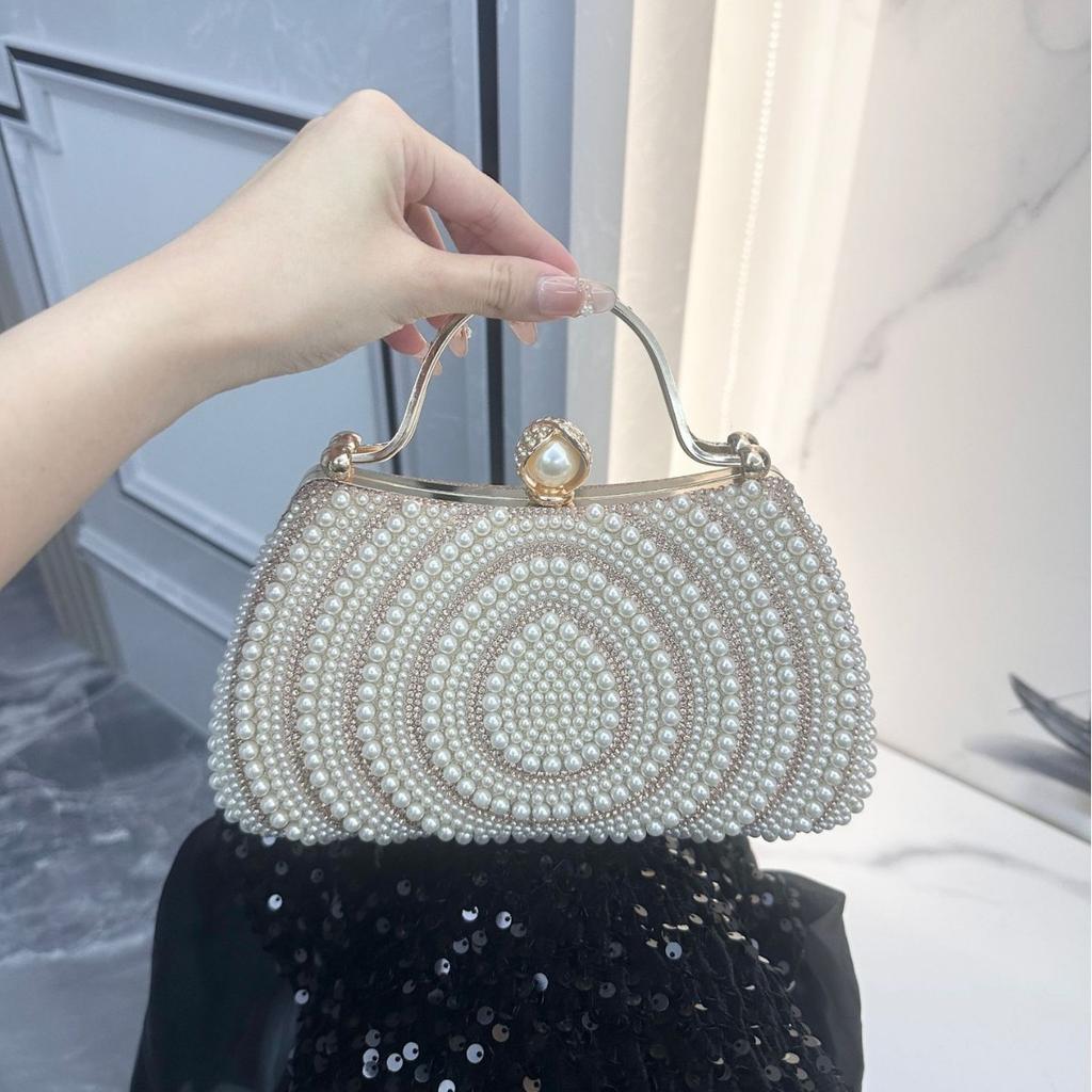 Diamond Tote Pearl Dinner Bag Shoulder Crossbody Bag Clutch Bag Wallet