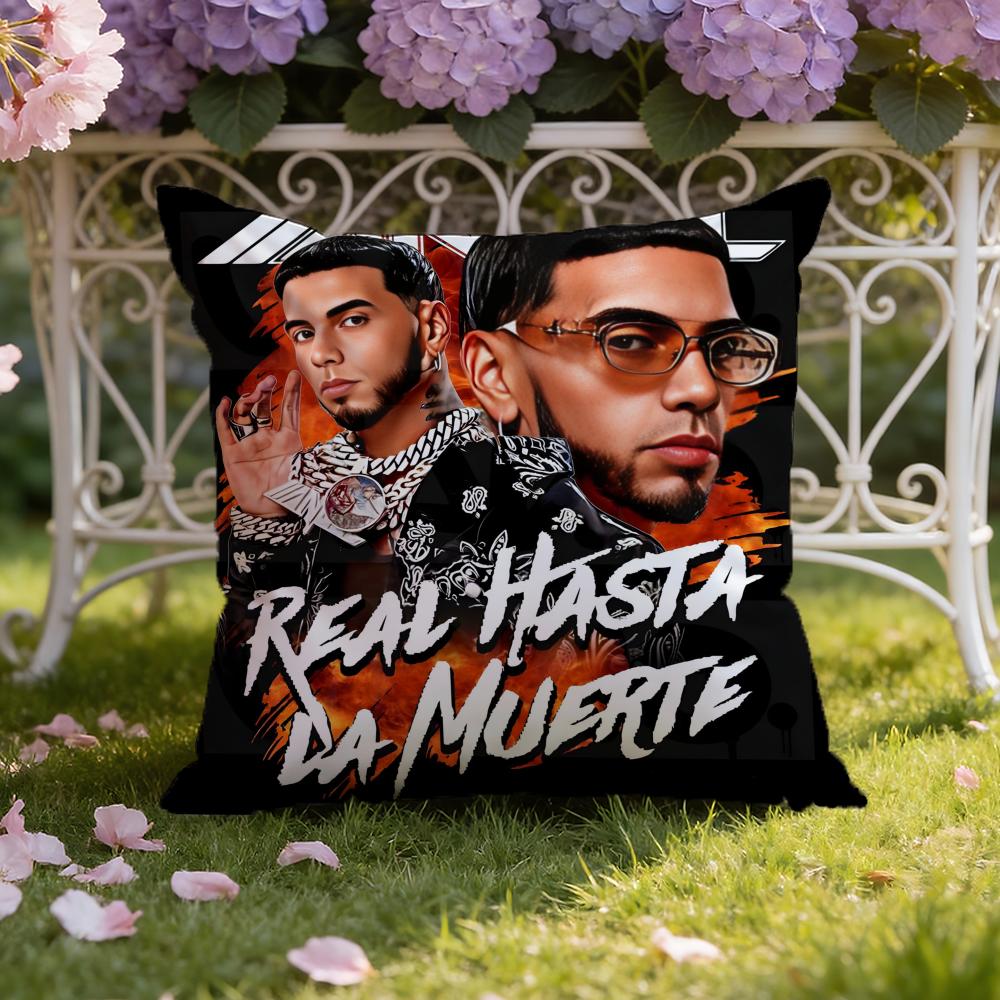 Rapper A-Anuel AA Cushion Cover Home & Car Dual-Scene Pillow Cover: Reversible for Premium Comfort