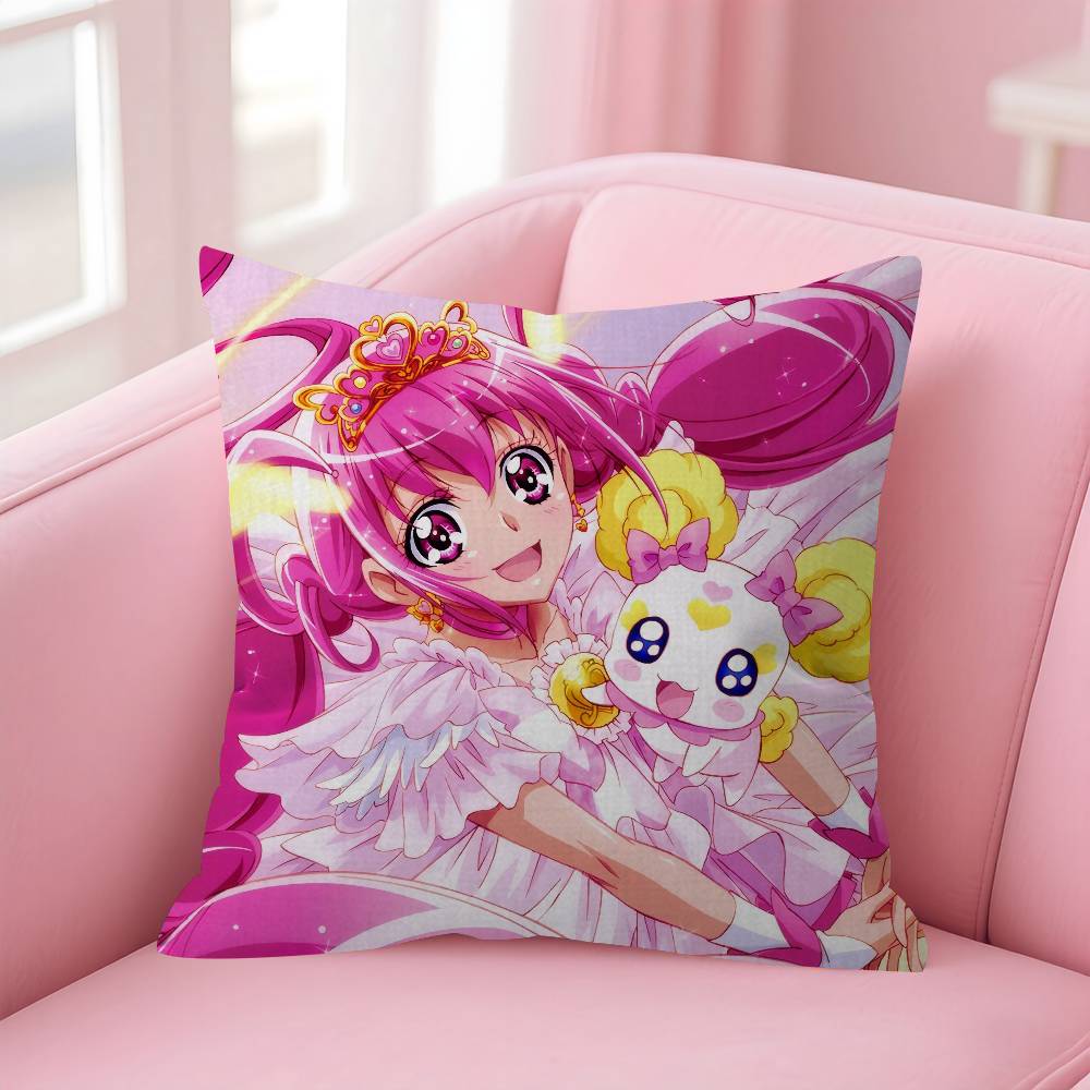 Anime Futari Wa Pretty Cure Cushion Cover Inches Farmhouse Decor Home Throw Pillow Covers For Couch Decorations