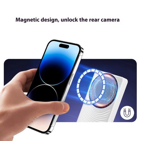 Vlog Selfie Monitor Screen for Phone Hands-Free Recording Adjustable Angles Wireless Selfie Videos Projector Live Sharing Rear Camera
