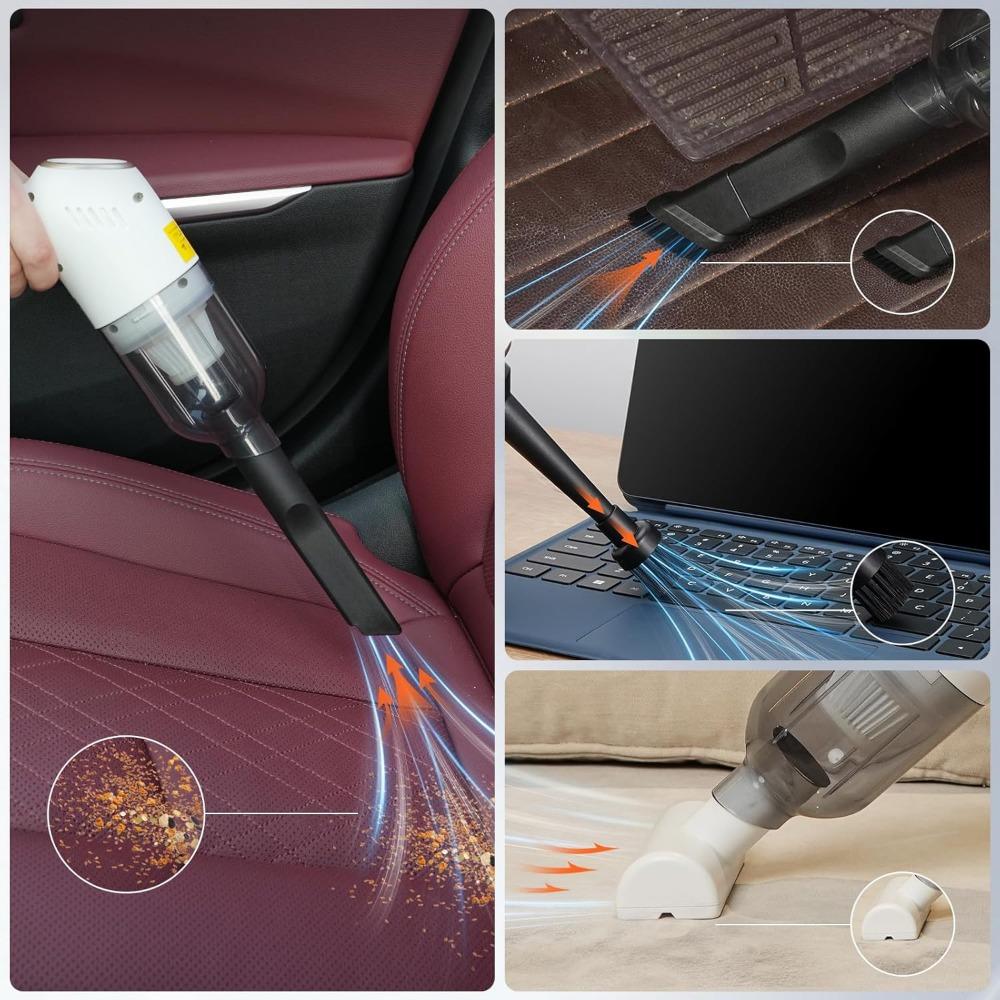 APPS2Car Handheld Vacuum for Car, 9000PA Cordless Mini Vacuum & Air Duster, 3 in 1 Portable Vacuum Cleaner with 2 Washable HEPA