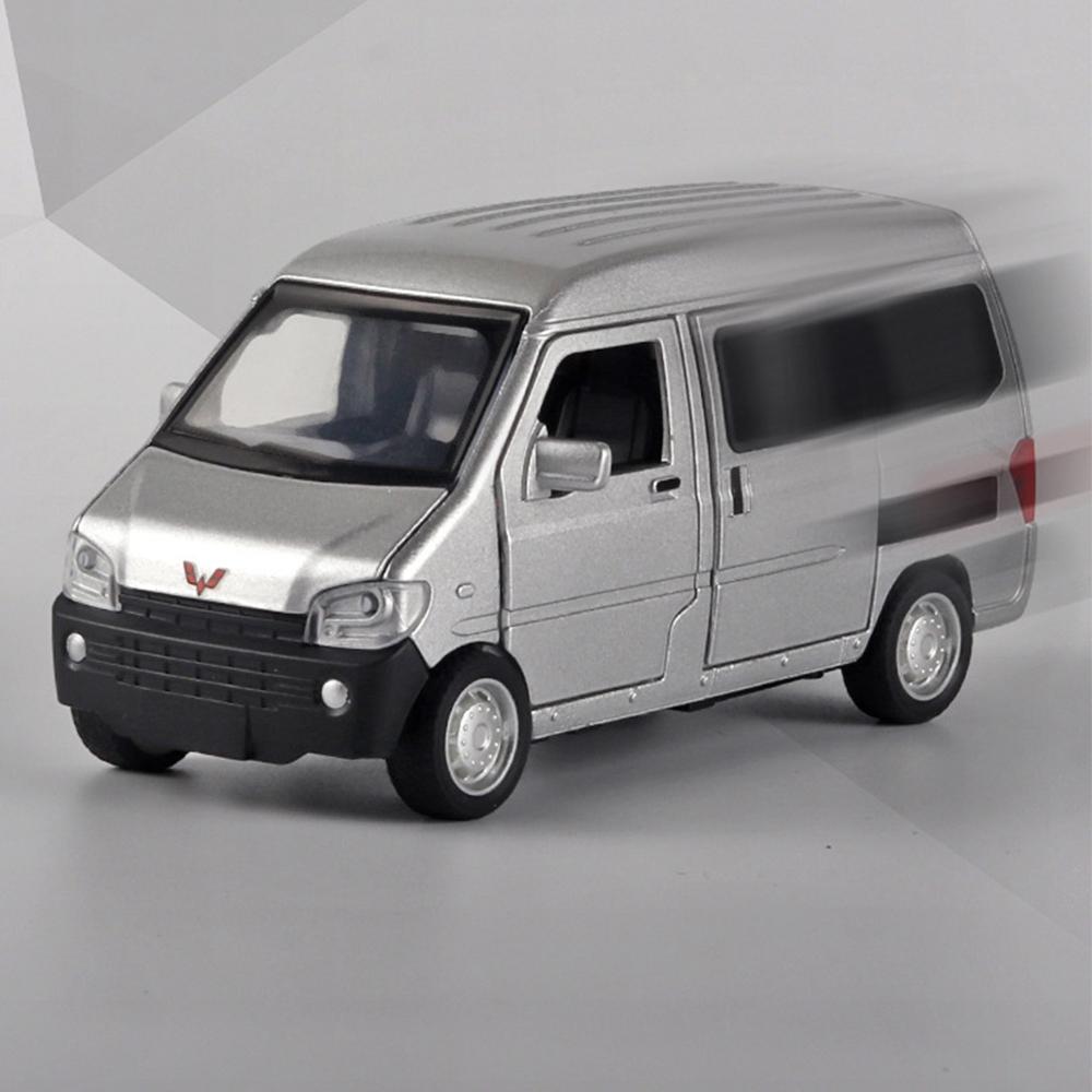 Modele de vehicule la scară 1/32 pentru litera inițială WULING Fan MPV Model metalic de mașină Sunete și lumină Trage înapoi Jucărie Cadou sofisticat