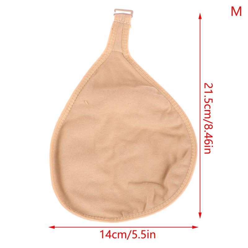 Portable Soft Breathable Cotton Breast Prosthesis Protective Pocket Hook Case For Mastectomy Fake Breast Care Bags
