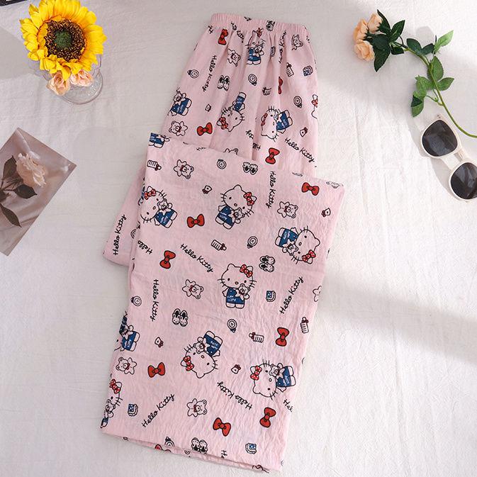 Women's Miracle Pajama Pants: Spring/Summer, Loose, Mosquito-Proof, Thin Casual Wear for Walks and Air-Conditioned Rooms.