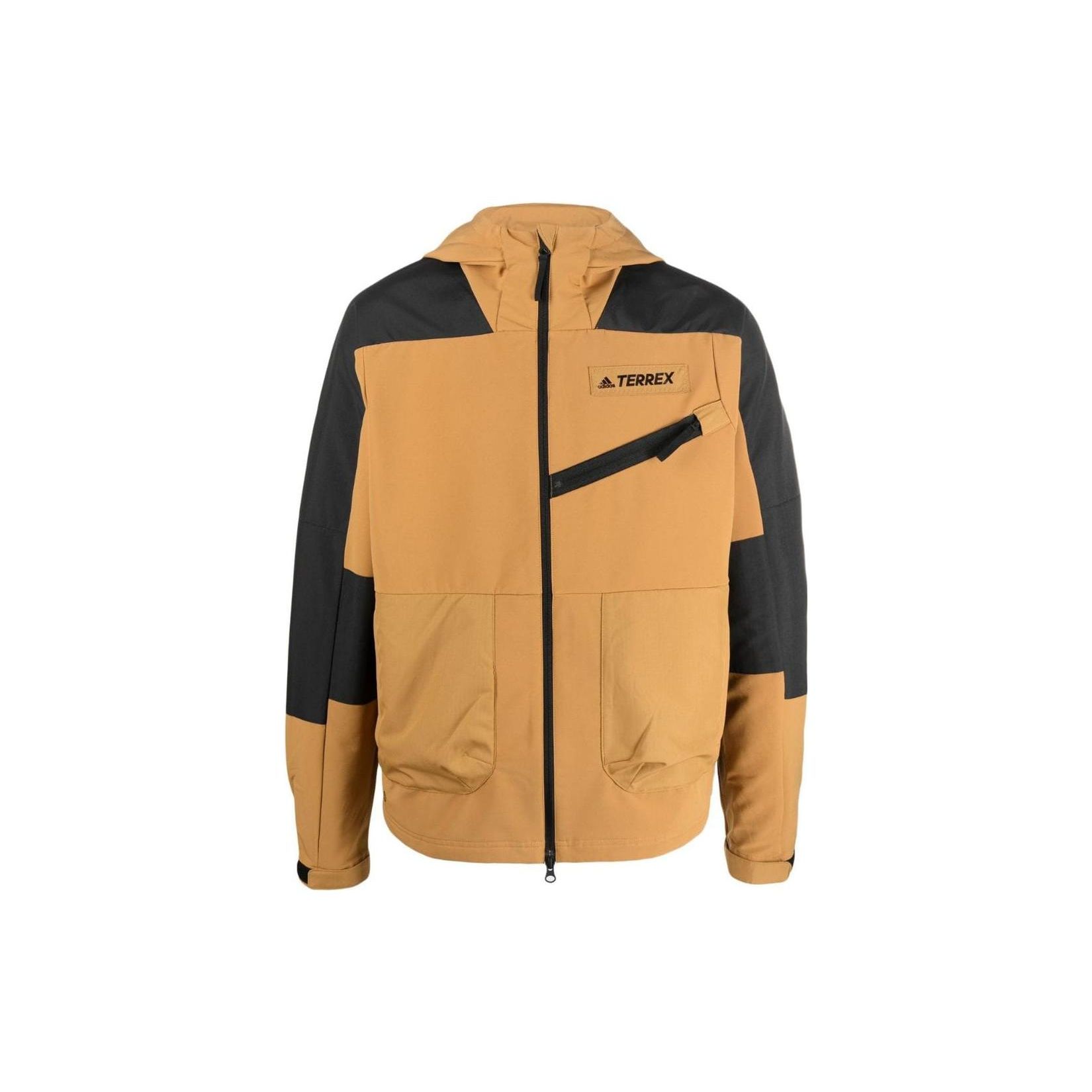 

Adidas Logo Print Zip-Up Hooded Jacket Мужская верхняя одежда Коричневый HE5201 XS