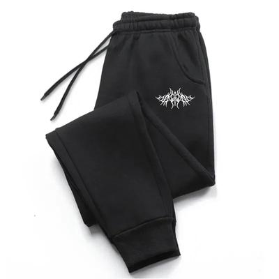 Pantalones de chándal versátiles de moda simples para hombre con estampado, para gimnasio, cómodos, suaves, deportivos, casuales, con cordón ajustable, para jogging