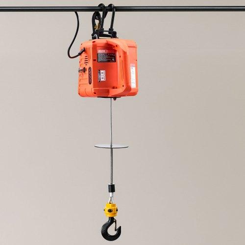 VEVOR 3-in-1 Electric Hoist Winch, 500 kg Capacity, 1500W Portable Electric Power Winch, 7.6 m Lifting Height, 5 m/min with Manual