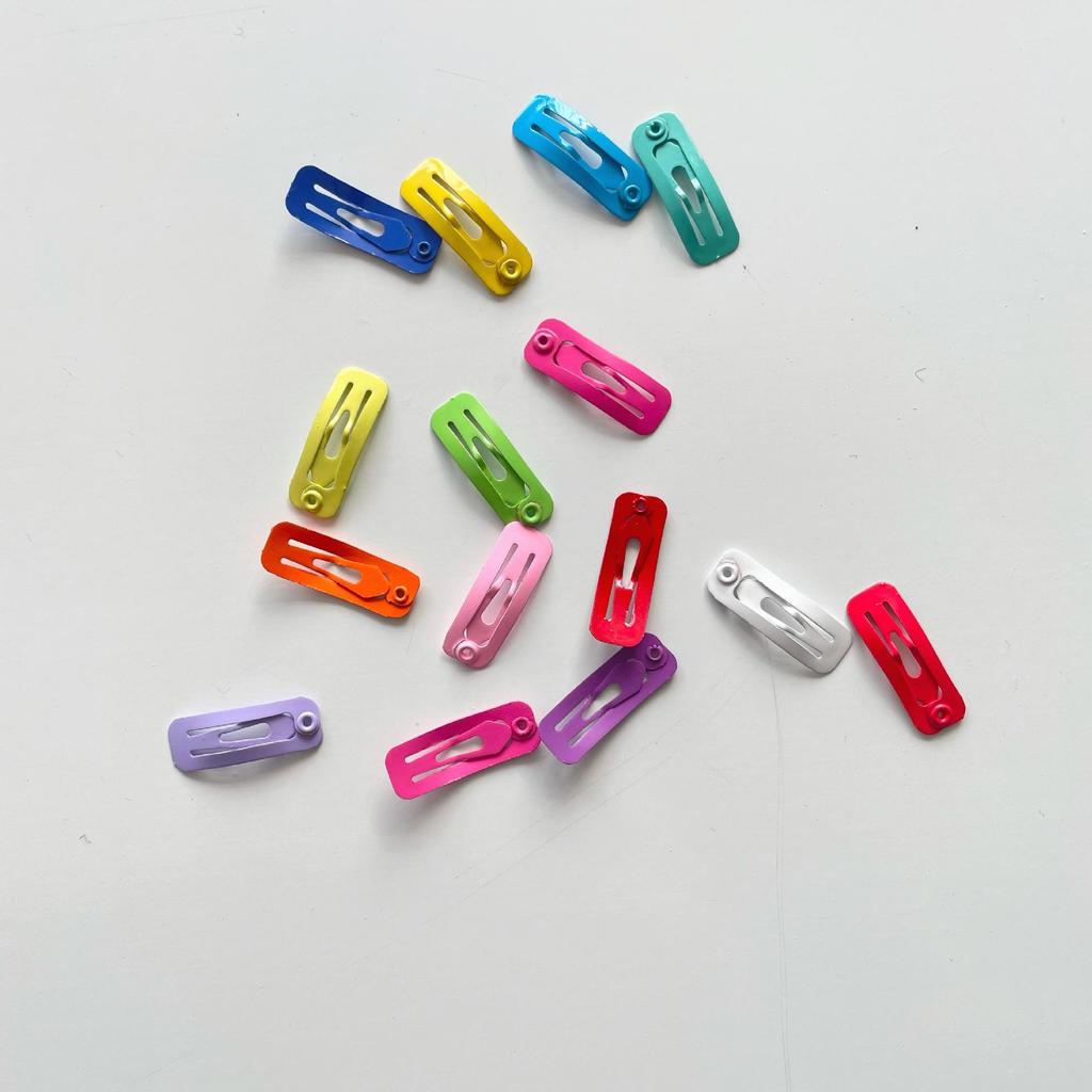 2cm Colorful Mini Square Snap Hair Clip for Babies and Pets