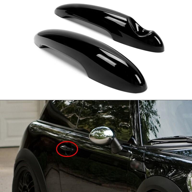 Pair Glossy Black Door Handle Covers For MINI Cooper S R50 R52 R55 R56 R59 R61