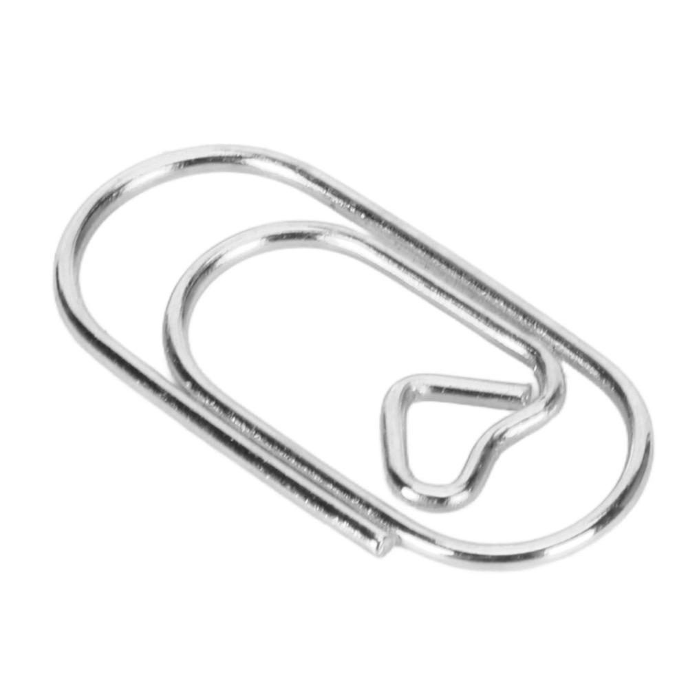 250Pcs 20*9mm Fancy Paperclips Rose Gold/Gold/Silver Electroplating Metal Small Paper Clips with Storage Box Mini Size