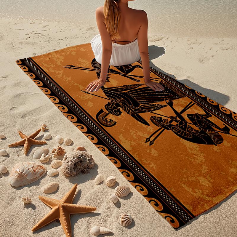Greek Mythological Scene Beach Towel, Super Soft Microfiber, Gift for Her/Him, Birthday, for Pool, Beach, Travel, Home Decor Fan Gifts