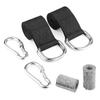 ABUL-2Pcs 1.5M Tree Swing Straps Hanging Kit With 2 Carabiners Single Bar Extension Belt Belt