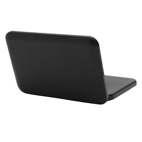 Réveil numérique à chargement sans fil confortable, horloge électronique miroir LED avec couvercle rabattable, charge rapide 15W, luminosité réglable, pour chambre à coucher (Bl