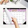With Hanging Hole English Calendar Creative Calendar Planner Floral Wall Calendar  Agenda Organizer