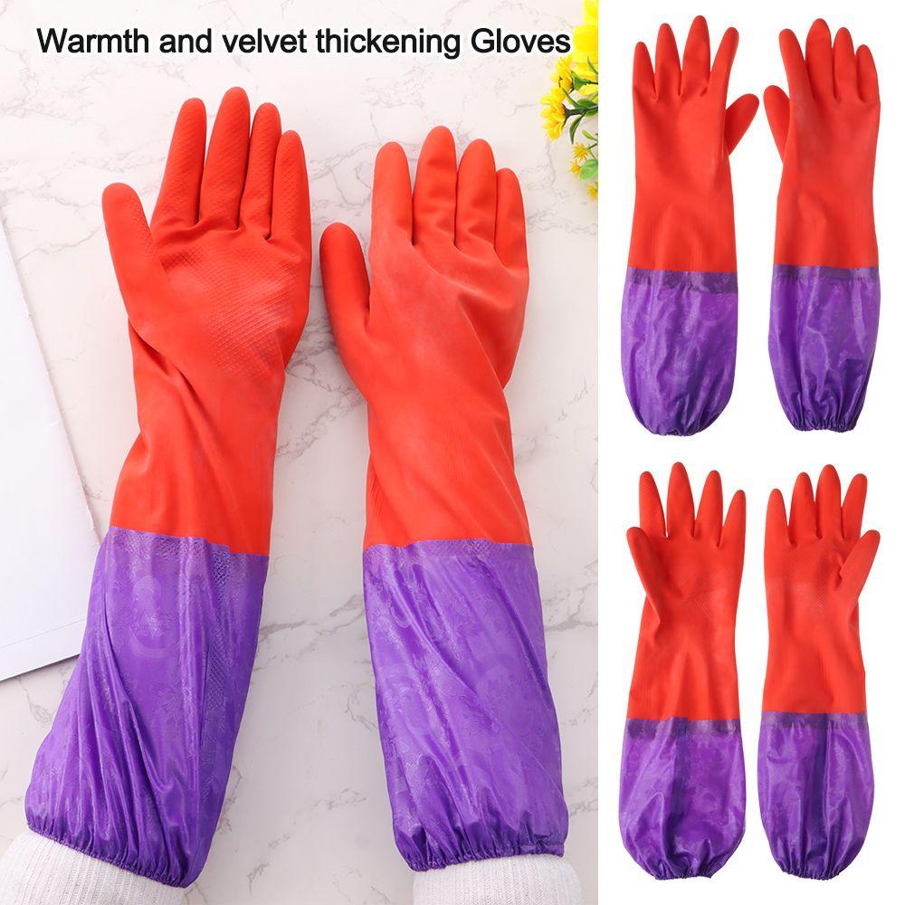 

New Velvet Thickening Gloves Winter Dishwashing Gloves Cleaning Gloves Household Warmth