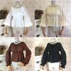 Lolita Off-Shoulder Western Dress: Ruffled Chiffon Soft Girl High-Waisted Long-Sleeve Shirt