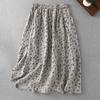 Cotton & Linen Printed Slimming Half Skirt - Summer 2026 New Arrival
