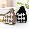 Korean Style Women's Striped Knit Tote & Vest Bag - Trendy Handbag Gilet