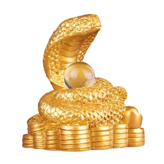 

Статуэтка змеи из смолы, старинная китайская зодиакальная талисманная модель змеи, удачи, мини-статуэтка животного, скульптура, украшение для рабочего стола по фен-шуй B золотистый