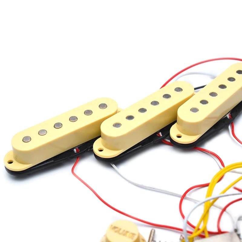 Guitar Prewired Harness Guitar Pickups 5 Way Switch Wiring Harness Converter 500K Potentiometer 2T1V Wiring Harness Kit