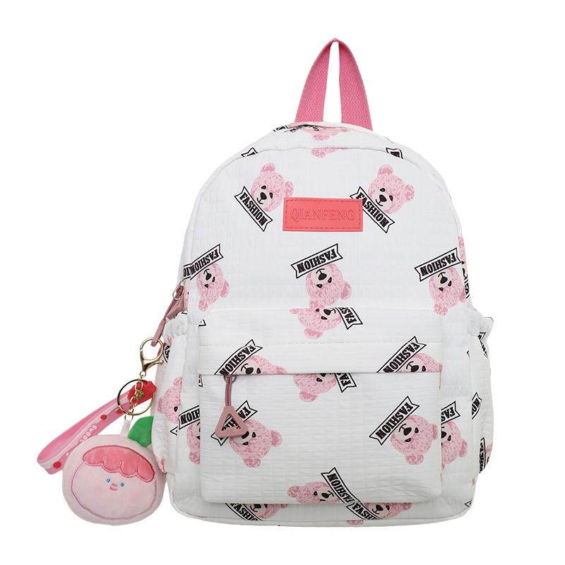 Schoolbag Japanese and Korean fresh and cute wind backpack bear bag junior high school college student simple and versatile lightweight casual