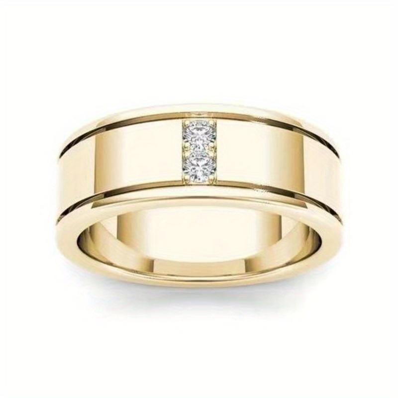 

1 шт. Стильное и простое кольцо с синтетическим бриллиантом, Модное кольцо, Для повседневного ношения 13 золотой