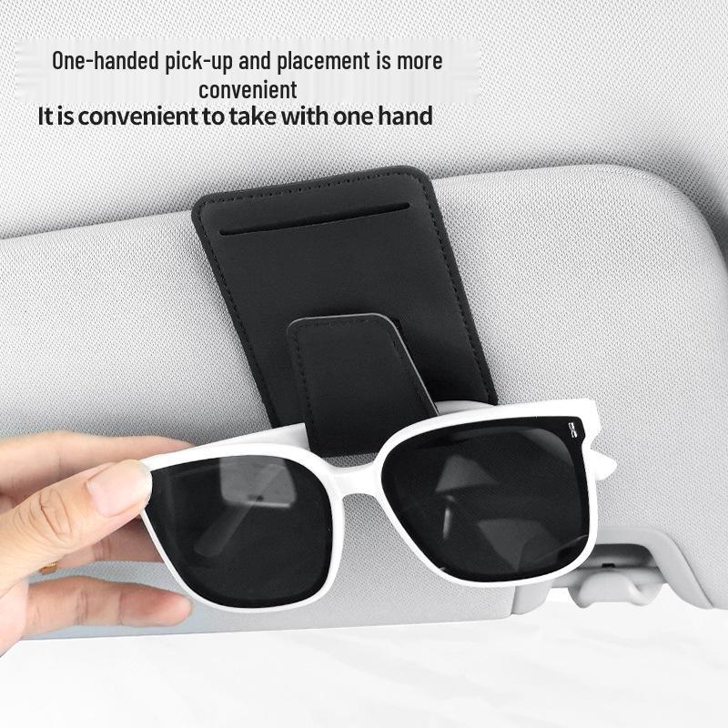 Multifunctional Car Sun Visor Sunglasses & Card Holder Clip