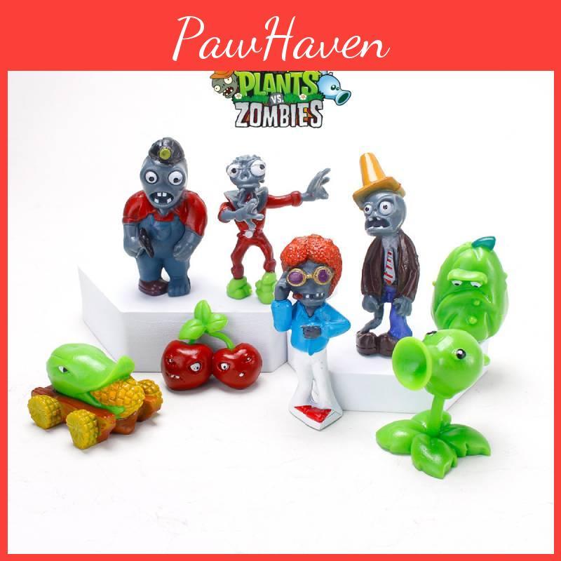 Plant Vs. Zombie Birthday Cake Decoration Peashooter Bomb Cherry Iron Bucket Zombie Cake Ornament