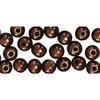 Perles en bois FSC 100%, polies, 8mm 82 pièces , brun foncé
