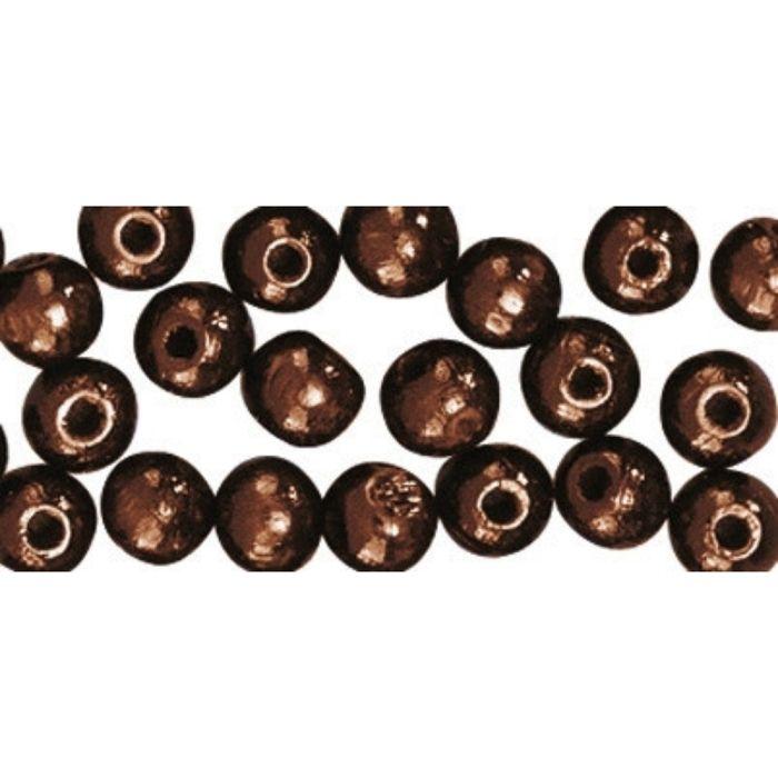 Perles en bois FSC 100%, polies, 8mm 82 pièces , brun foncé
