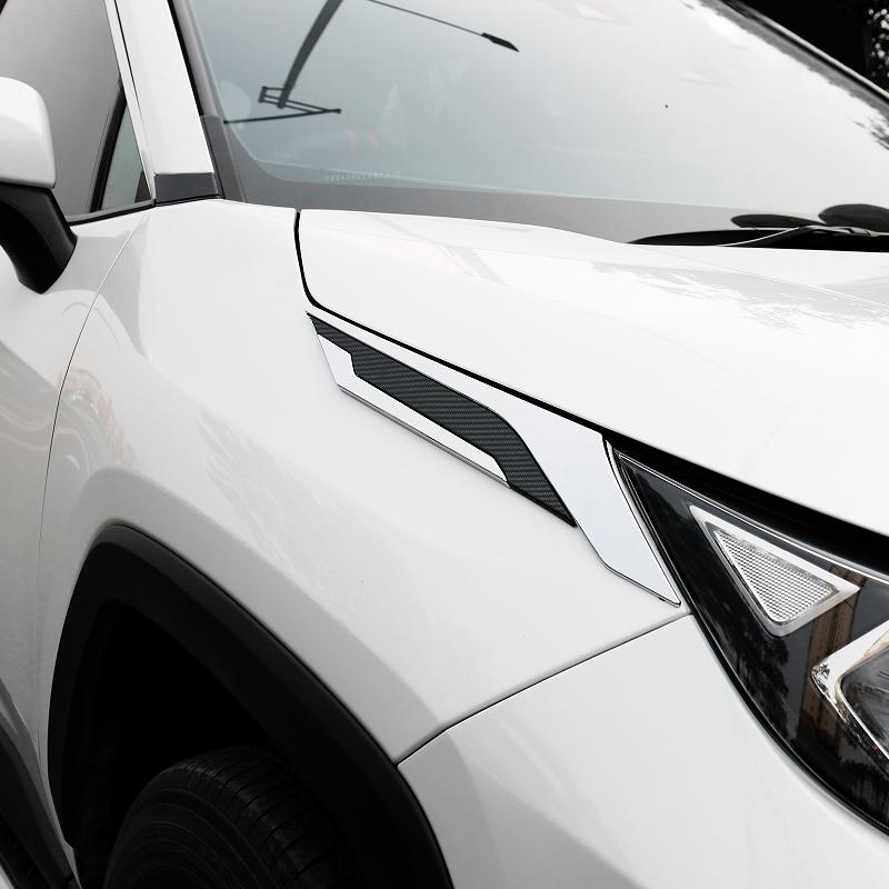 Car Leaf Board Decoration on Shark Gills Trim Cover For Toyota RAV4 2024 RAV 4 XA50 Hybrid Accessories