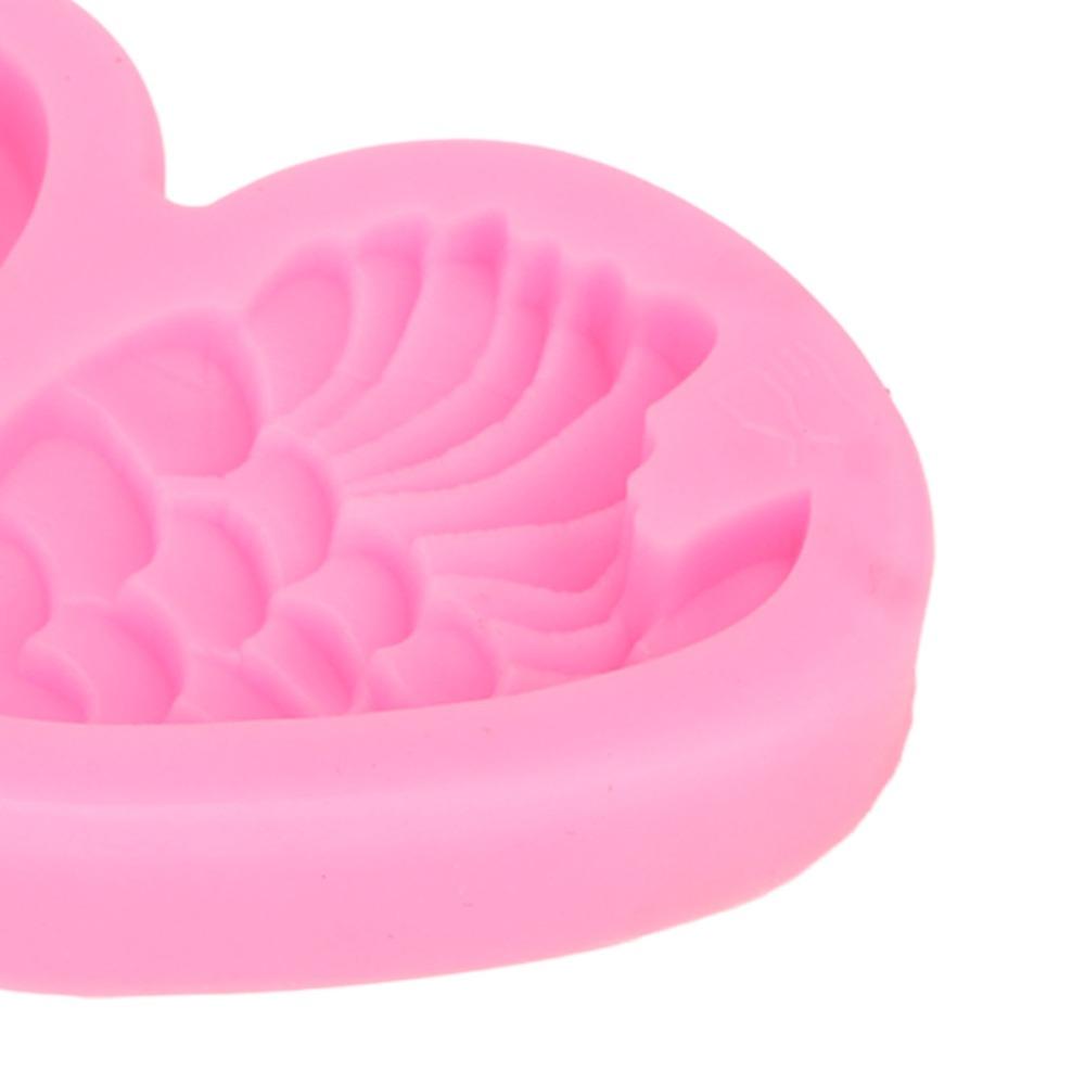 3pcs 3D Design Swan Fondant Mold Non-Stick DIY Silicone Mold  For Cake Decoration