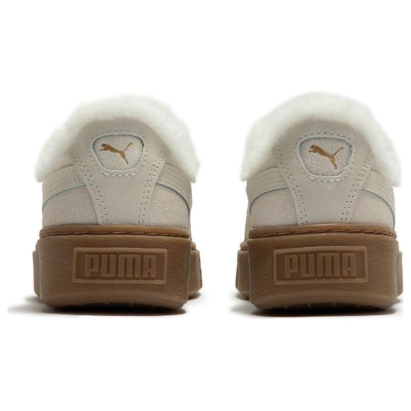 Puma Suede Platform Fleece Low-Top Sneakers Women Sneakers Beige 392193-01