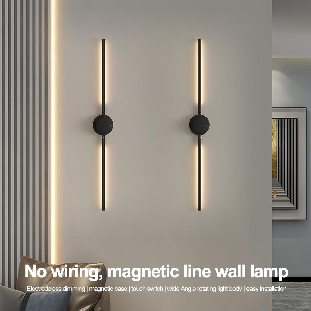 LED Wall Light Dimmable 3 Light Colors Wall Lights Touch and Remote Control Minimalist Metal Wall Lighting for Hallway Stairway