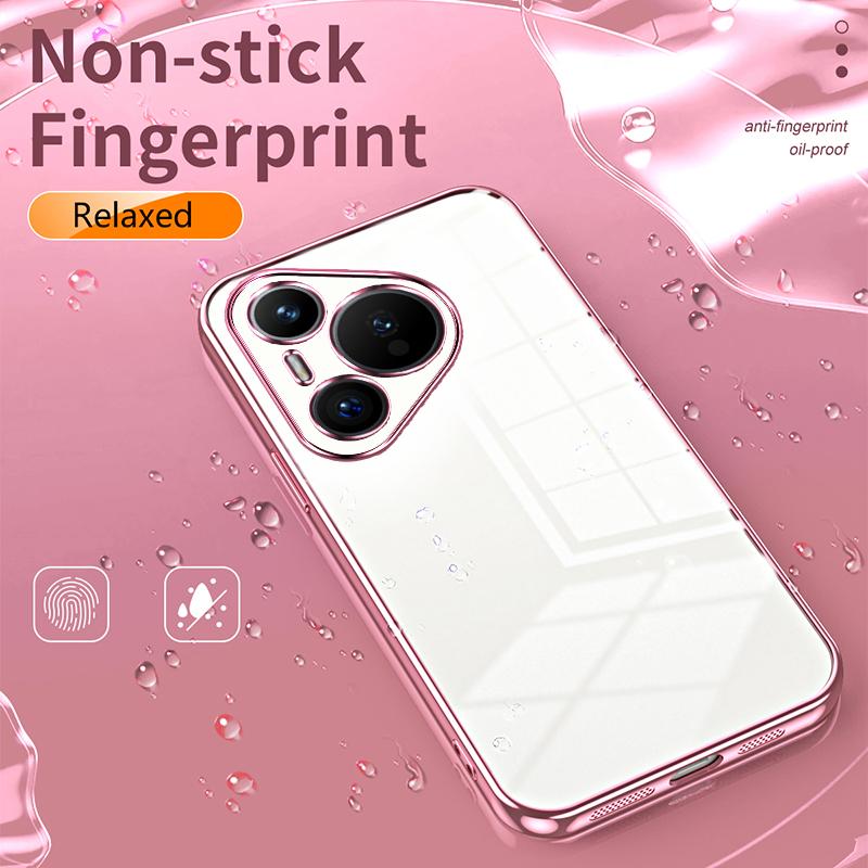 For Huawei Pura 70 Case TPU Transparency Electroplating Phone Cover