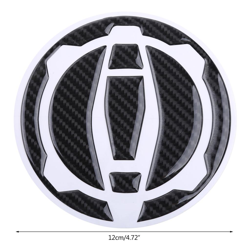 Carbon Fiber Motorcycle Gas for Tank Caps Pad Cover Sticker Decals Diameter 12cm/4.72-inch for Z900 Z400 Ninja 400 Ninja