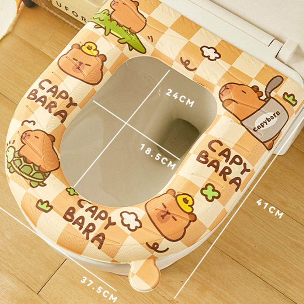 Reusable EVA Toilet Seat Cover With Handle Closestool Mat Cute Toilet Seat Cushion  Bathroom