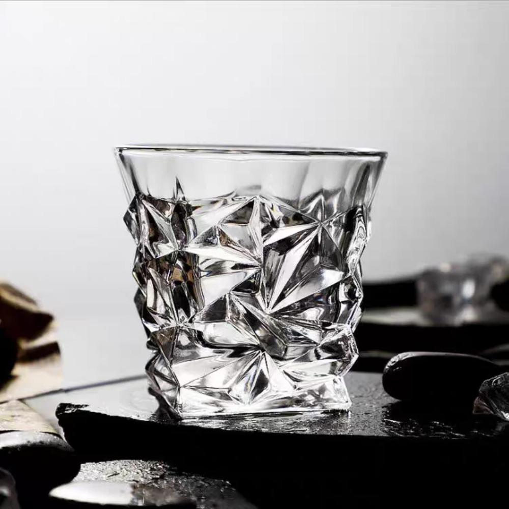 280ml/290ml Kristallglas Kreativ Roterande Whiskey Ismönstrad Cocktailglas Bar Ölglas