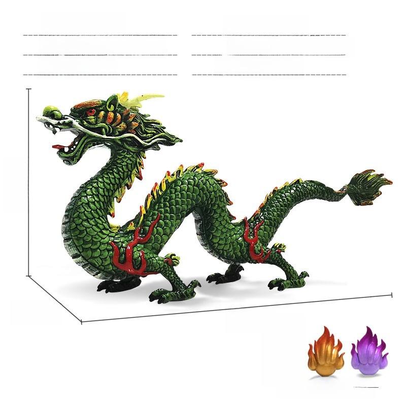 Chinesische Drachenmythologie Modell Pvc Statische Skulptur für Büro- oder Wohnzimmerausstellung