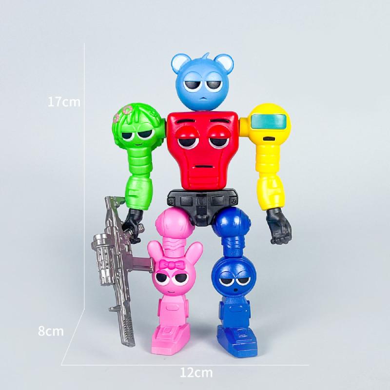 Sprunki Incredibox Pvc Action Figures With Assembly For Collectors And Gaming Fans Robot A