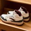 Anta Zero Feel Versatile Trendy Fleece Warm Non-Slip High-Top Skate Shoes Men Sneakers White Brown Red 912448083-5