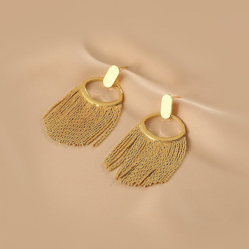 

Huaji Niche Design Cold Style Women s Tassel Earrings Gold