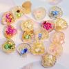 10pcs Kawaii Resin Mixed Transparent Colored Stone Shells Flat Back Cabochon Crafts Clothing DIY Scrapbooking Accessories G80