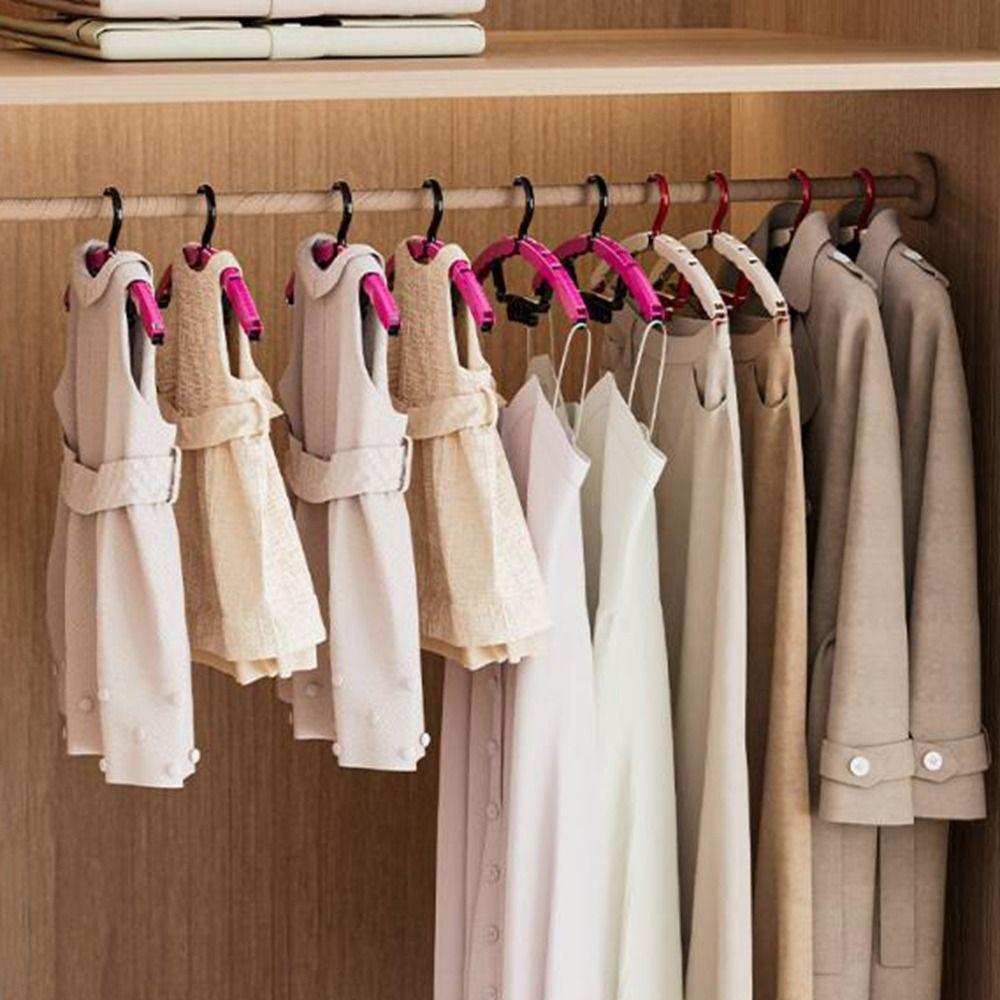4 Pieces Plastic 3-in-1 Clothes Drying Rack Windproof Hanging Shoe Drying Rack Save Space Anti-slip Folding Clothes Hanger