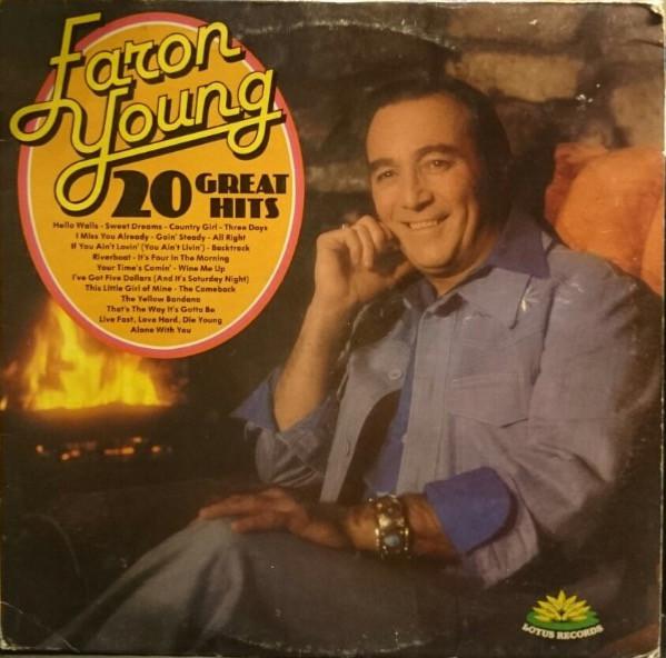 

LP Пластинка FARON YOUNG - 20 Great Hits WH5011 Lotus Records 1979 UK Фолк Б/У