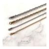 LUXSTAR Bracelet Twist Chain Thin Metal Hypoallergenic Stainless Steel Men's Women's