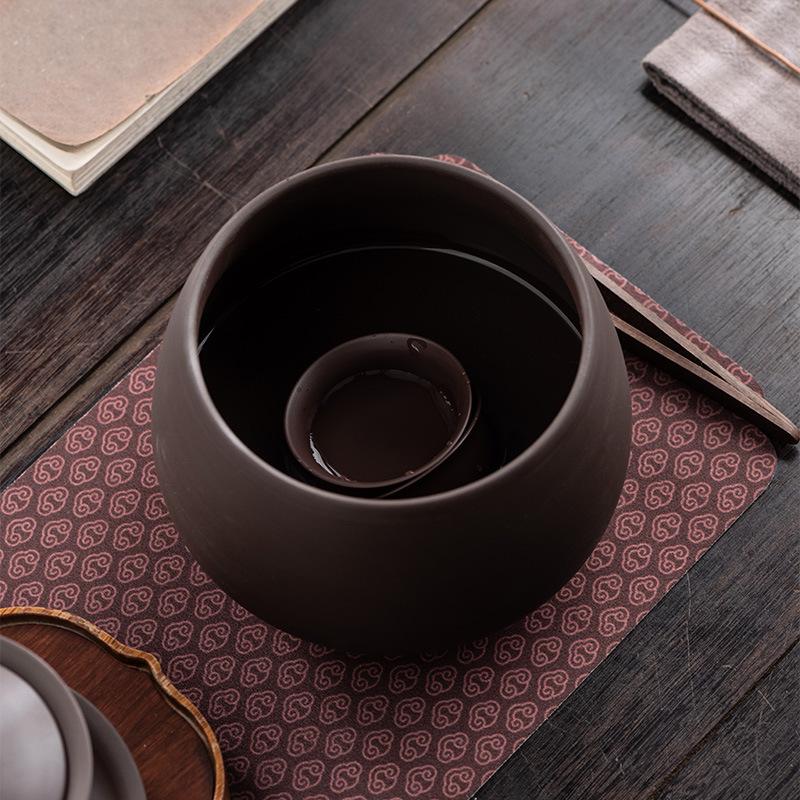 Purple Sand Tea Washing Tea Residue Tank Zen Large Extra Large Water Tank Household High-end Retro Tea Set Accessories Jianshui Tea Washing Tank