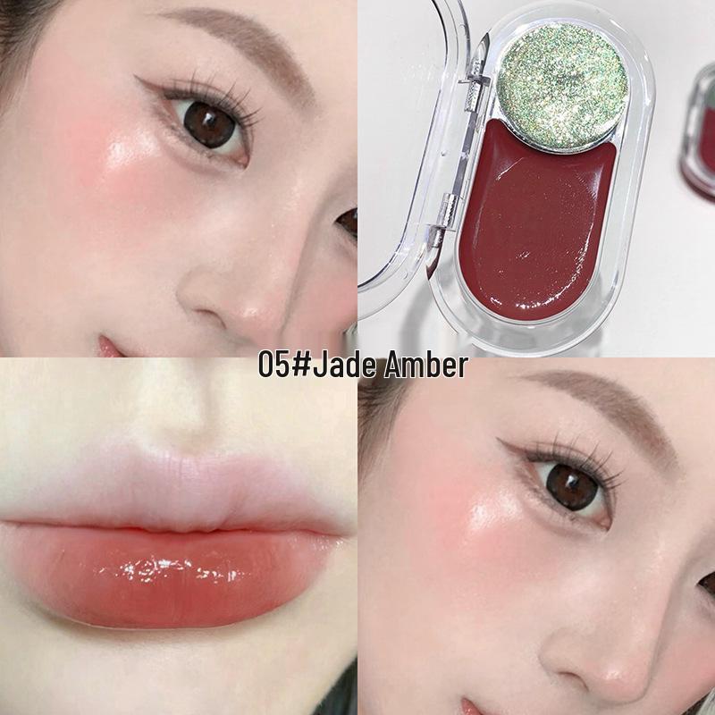 Gege Bear Dual Highlight & Blush Cream for Lips & Cheeks - Natural Brightening Makeup Palette