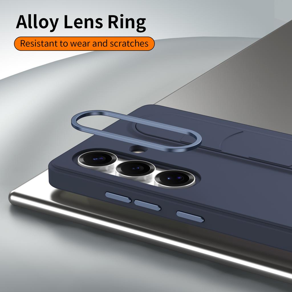 For Samsung Galaxy S25+ Case Smart Key Invisible Wristband Kickstand PC+Silicone Phone Cover