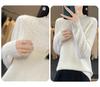 Cross-Border Autumn/Winter Women's Slim Fit Trendy Semi-High Neck Soft Knit Sweater.